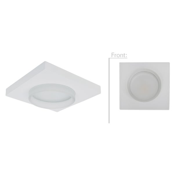 Quadratische Deckenleuchte mit Glaselement