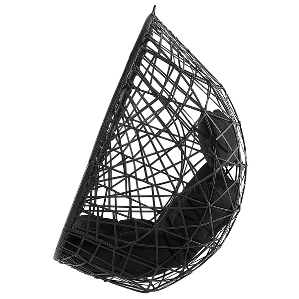 Hängesessel ALATRI Polyrattan Schwarz
