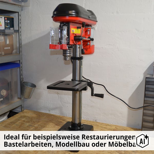 Tischbohrmaschine Hecht 1063 für präzise Bohrarbeiten in der Werkstatt mit verstellbarem Bohrtisch und Bohrfutter