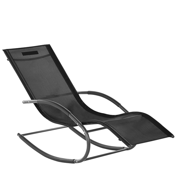Schaukel-Sonnenliege CARANO II Metall Schwarz