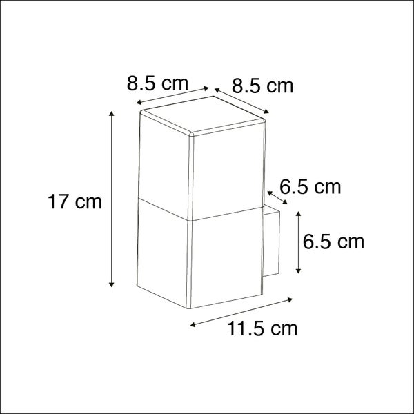 Moderne Außenwandleuchte grau IP44 - Dänemark