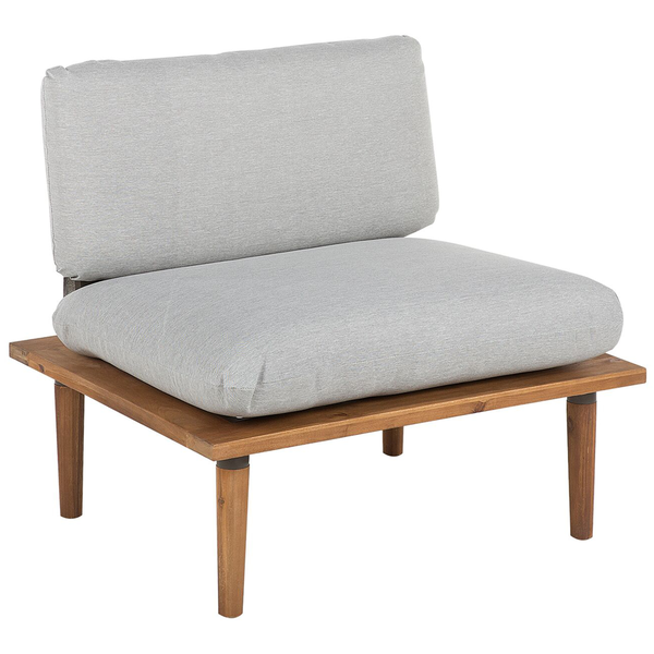 Gartenlounge Sessel mit Holztisch und Polster