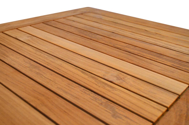 Klapptisch Holz Garten Terrasse Camping Teak Tisch praktisch klappbar Balkontisch 70 x 70 cm wetterfest massiv premium