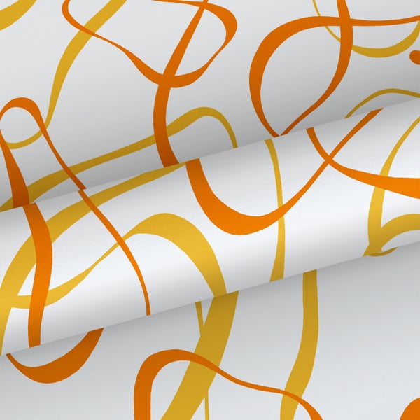 Sanders und Sanders Tapete figurative Motive Weiß, Gelb und Orange - 50 x 900 cm - 935275