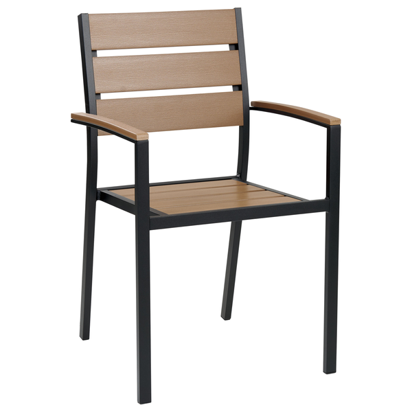 Gartenmöbel Set 6-Sitzer VERNIO Braun / Schwarz