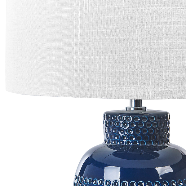 Tischlampe PERLIS Keramik Marineblau