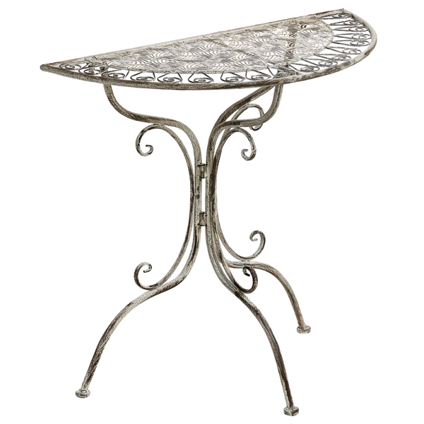 Bistro Set NURRA Metall Grau
