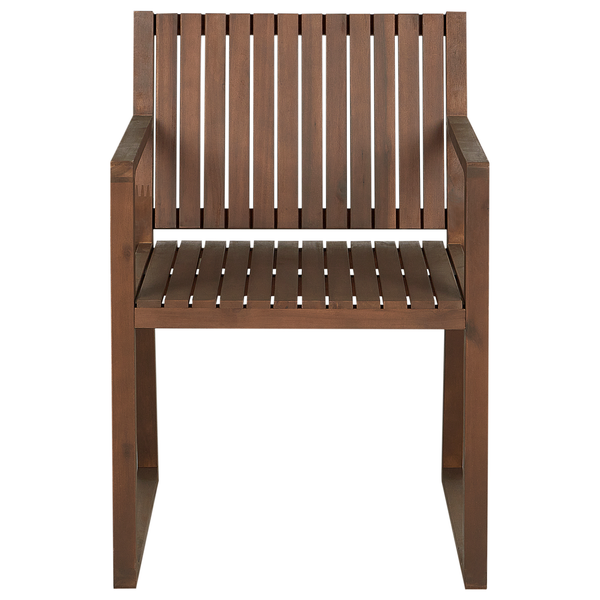 Set mit 8 Stühlen und Sitzkissen SASSARI Akazienholz Blau