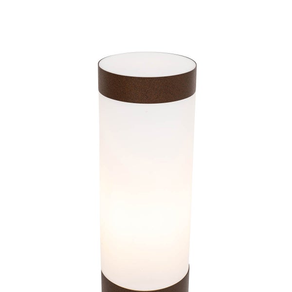 Außenlaterne rostbraun mit Opal 45 cm IP44 - Rox