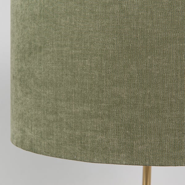 Messing Tischlampe mit grünem Schirm 35 cm - Kaso