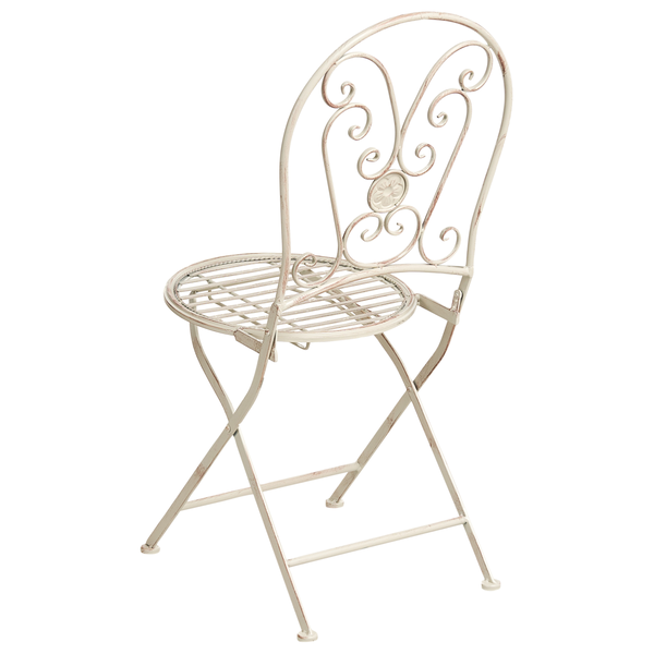 Gartenstuhl 2er Set COGGIA klappbar Metall Hellbeige