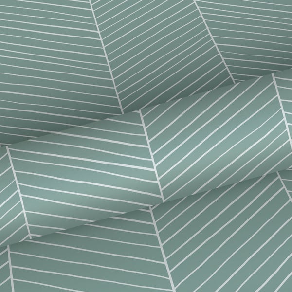 Walls4You Tapete Fischgrätmuster Mintgrün - 53 cm x 10.05 m - 935323