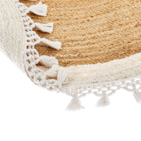 Teppich MARTS Weiß ø 140 cm Jute