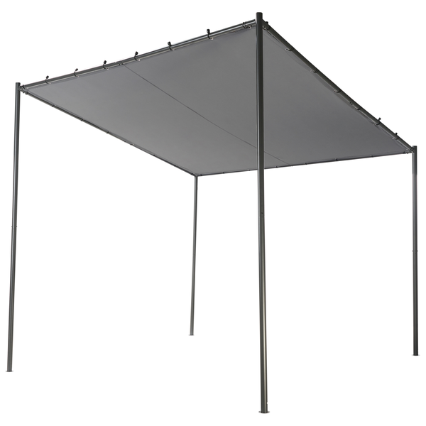 Pavillon VIMINO Metall 282 cm 294 cm Dunkelgrau