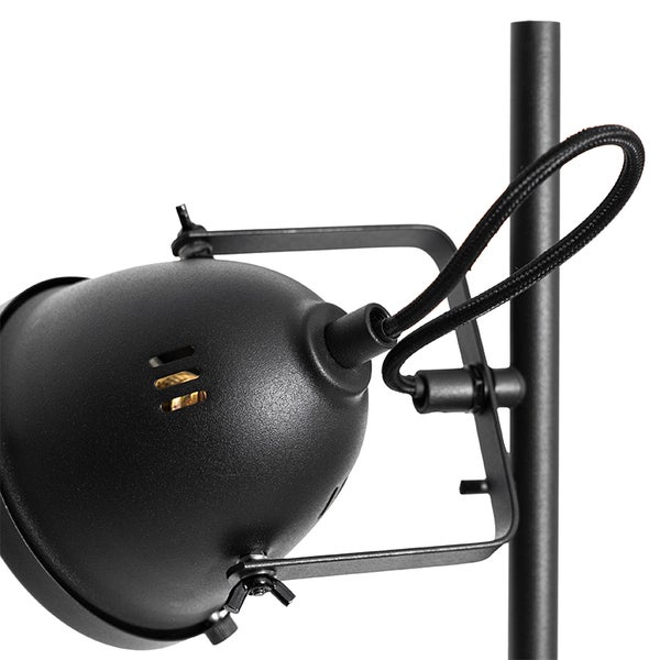 Industrielle Stehlampe schwarz 2 Lichter - Emado