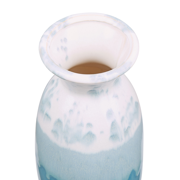 Blumenvase CHALCIS Steinzeug 25 cm Blau