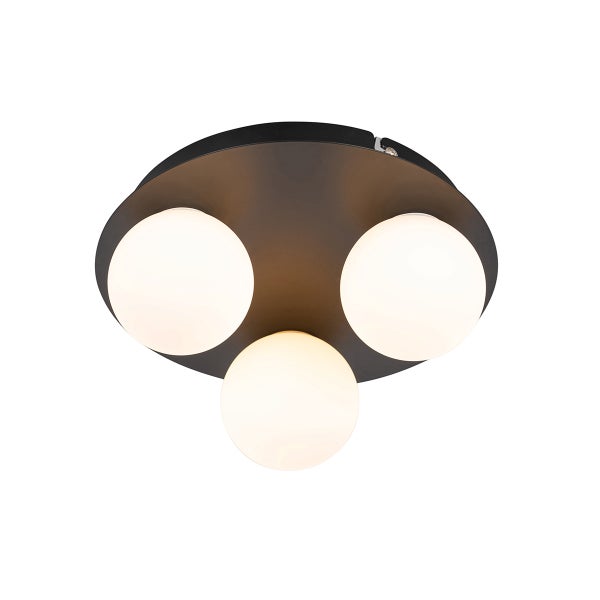Moderne Badezimmer-Deckenleuchte schwarz 3-Licht - Cederic