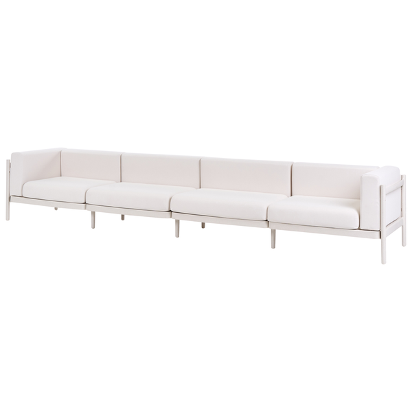 Langes modulares Sofa mit Metallrahmen und Polster