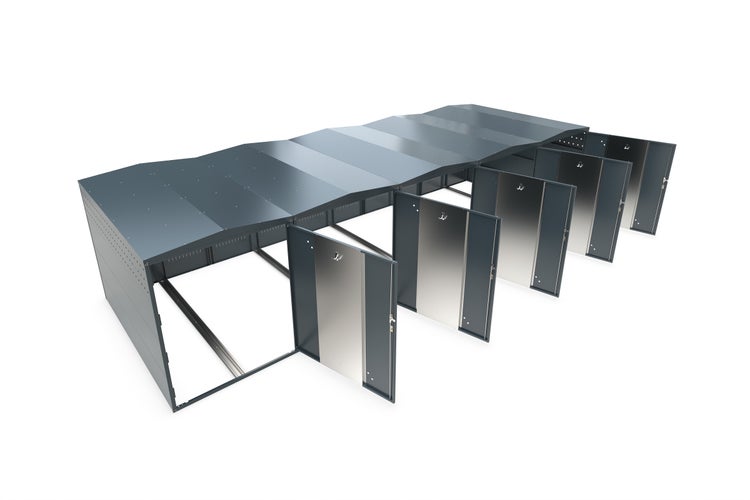 Fahrradgarage BikeBox 1 XL Giebeldach 5er Set