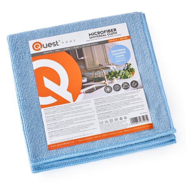 Universal Mikrofasertuch für Tische, Metall, Kunststoff, Glas und andere harte Oberflächen, 40x40 Zentimeter