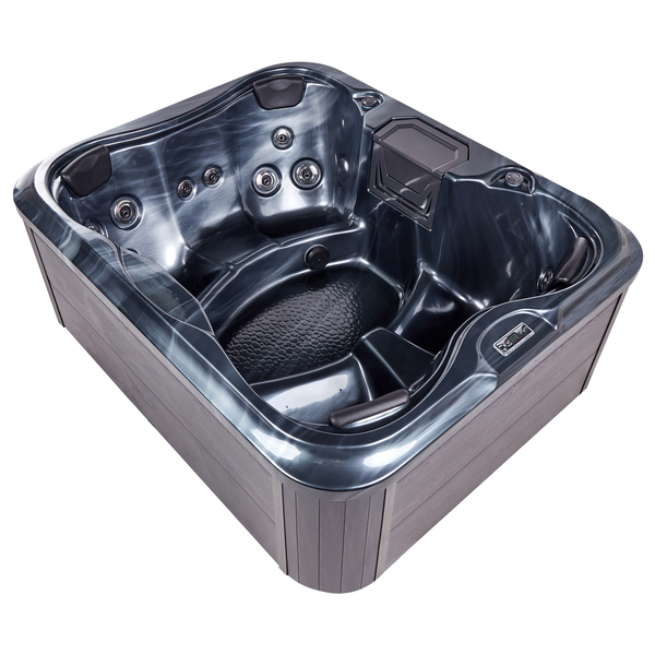 Outdoor Whirlwanne mit LED ARCELIA Grau