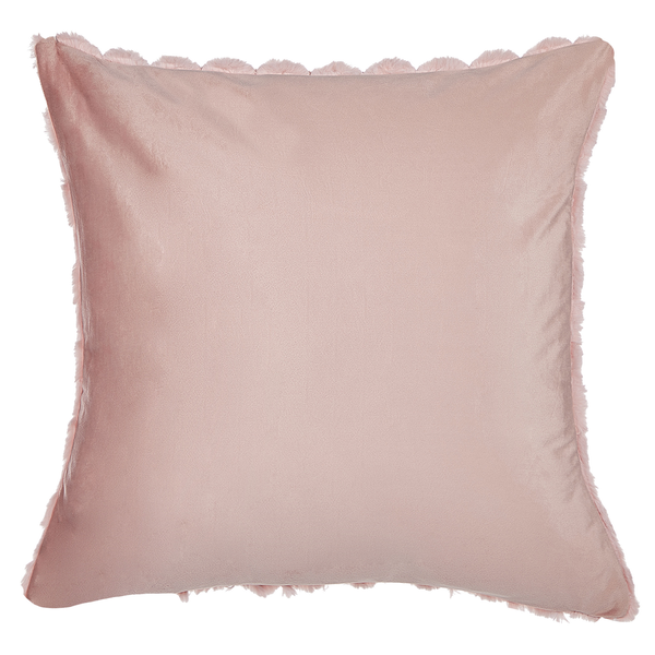 Dekokissen 2er Set PURSLANE Webpelz 43 x 43 cm Pastellrosa Geometrisches Muster