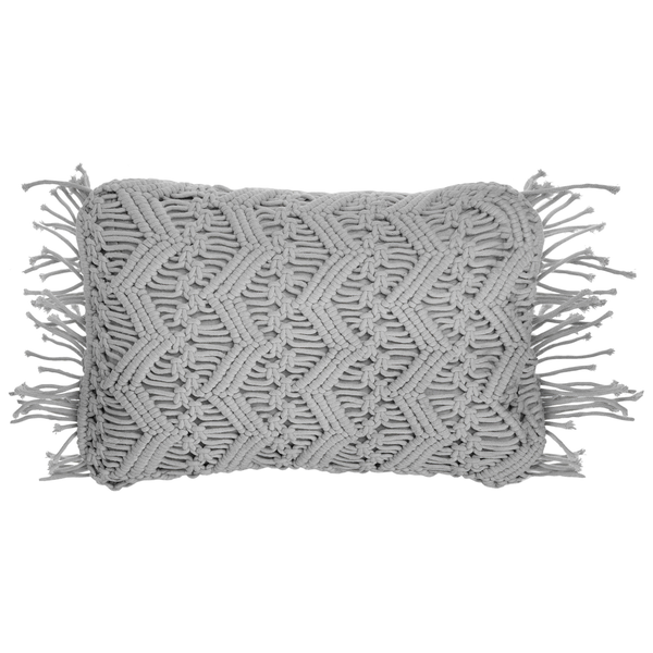 Dekokissen 2er Set KIRIKKALE Baumwolle 30 x 45 cm Grau Geometrisches Muster