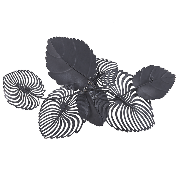 Wanddekoration aus Metall in Blattform