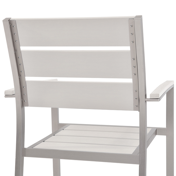 Gartenstuhl 6er Set VERNIO Weiß