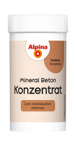 Alpina Mineral Beton Konzentrat im Farbton Terrakotta zum individuellen Abtönen.