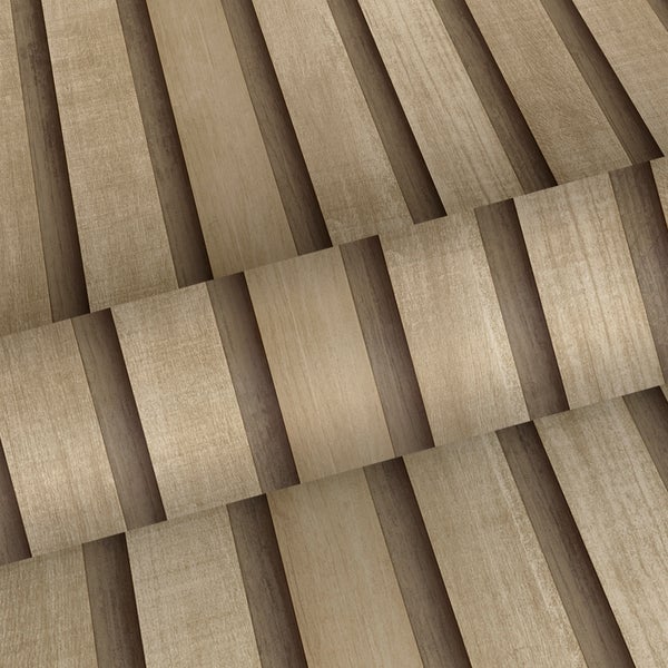 Sanders und Sanders Tapete 3D Holzpaneele Beige - 53 cm x 10 m - 640049