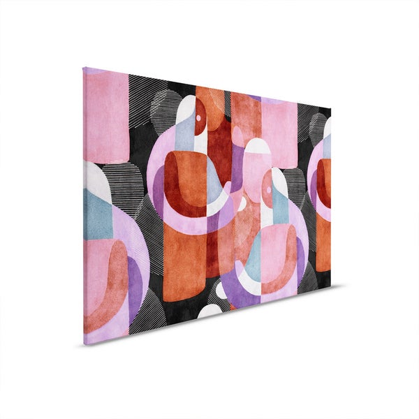 Abstraktes Wandbild mit geometrischen Formen als Dekoration