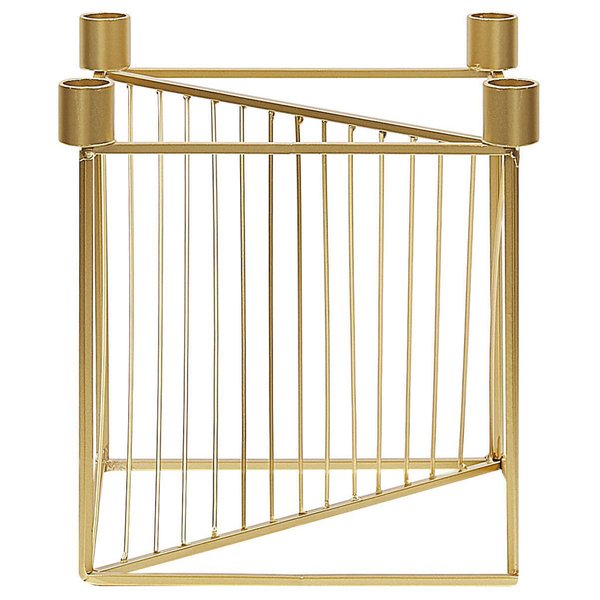 Kerzenständer aus Metall mit modernem Design für vier Kerzen