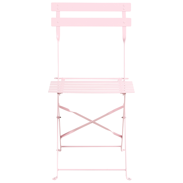 Gartenmöbel Set 4-Sitzer FIORI klappbar Metall Pastellrosa