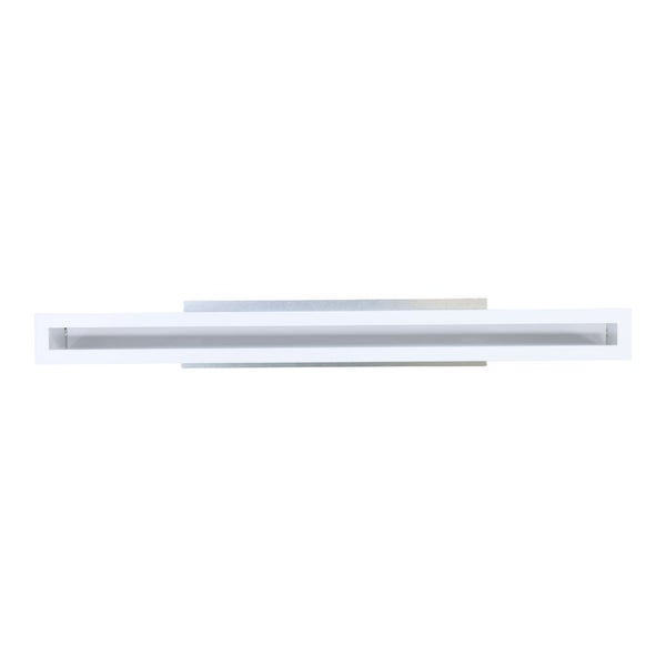 Lineare LED Wandleuchte mit modernem, flachem Gehäuse und rechteckiger Form zur direkten Beleuchtung.