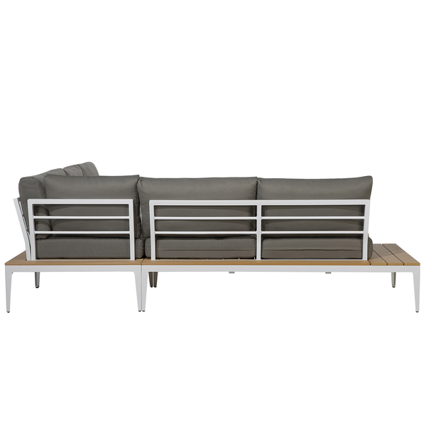 Garten Ecksofa mit Tisch 5-Sitzer POSITANO Grau