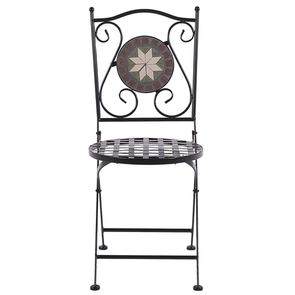 Gartenstuhl 2er Set CARIATI Metall Schwarz