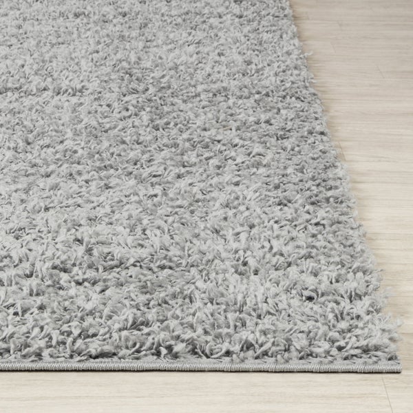 Moderner Hochfloriger Shaggy Teppich Grau 100x200 cm LILLY