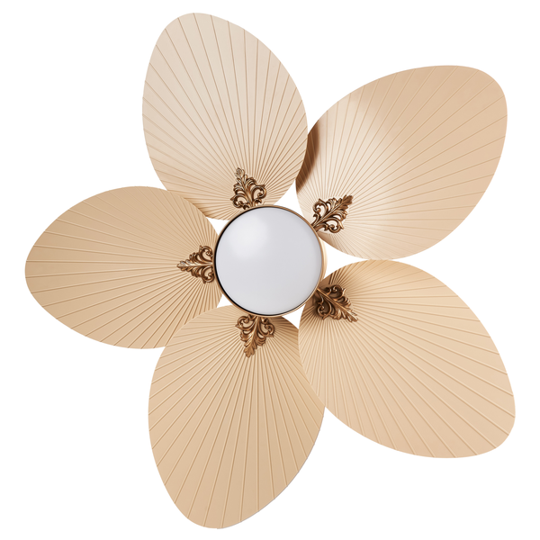 Deckenventilator mit Licht BORMEJO mit Fernbedienung Gold