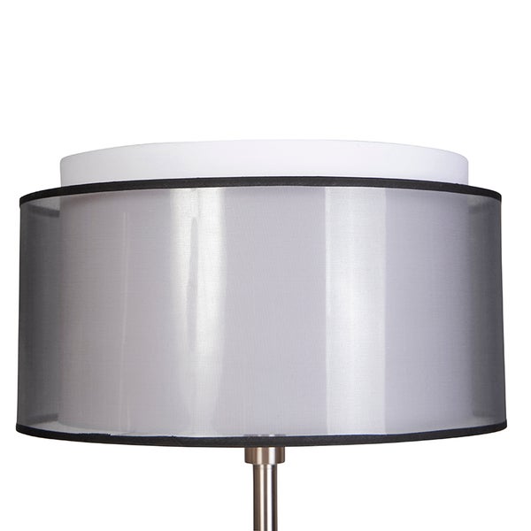 Design Stehleuchte Stahl mit schwarz/weißen Schirm 47 cm - Simplo