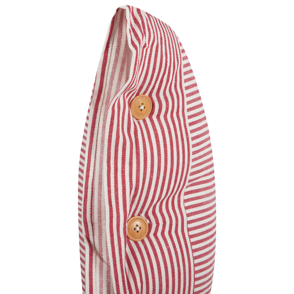 Dekokissen 2er Set AALITA Baumwolle 45 x 45 cm Rot Streifenmuster