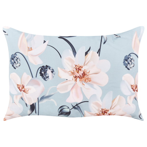 Gartenkissen 2er Set APRICALE Blumenmuster 40 x 60 cm Blau