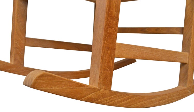 Teak Schaukelstuhl Massivholz wetterfest unbehandelt premium