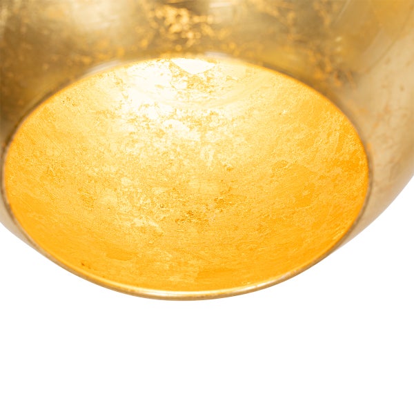 Design-Hängelampe schwarz mit Goldglas 5-flammig - Bert