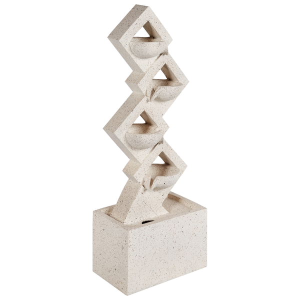 Dekorativer Gartenbrunnen mit geometrischem Design und mehreren Becken