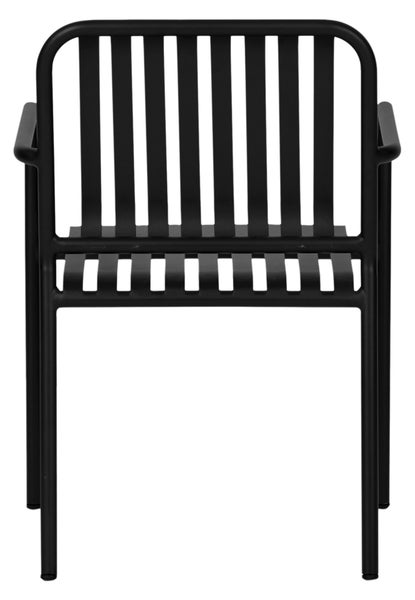 Stella Gartenstuhl stapelbar, schwarz. 2er Set