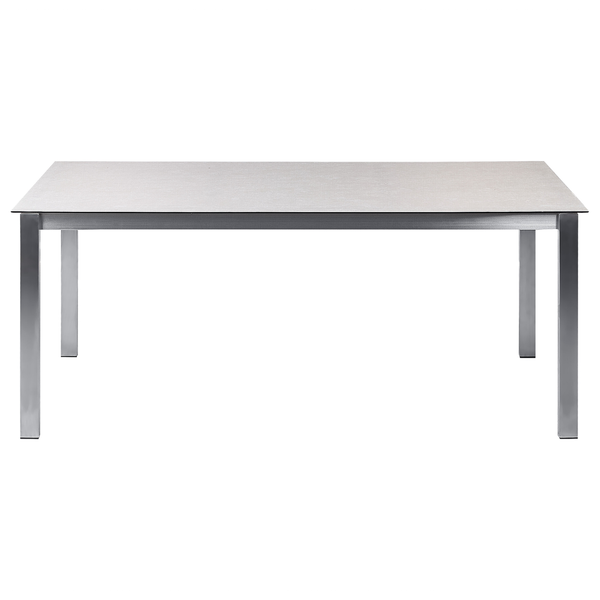 Gartentisch COSOLETO 180 cm 90 cm Glas Weiß