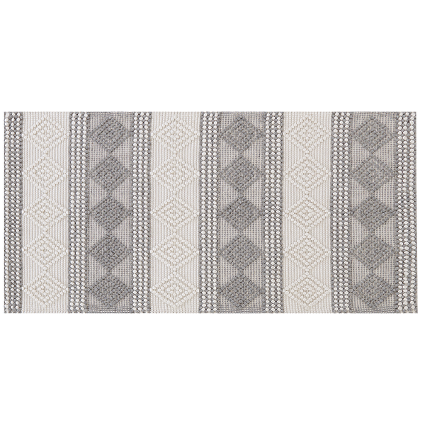 Teppich BOZOVA Hellbeige 80 x 150 cm Wolle