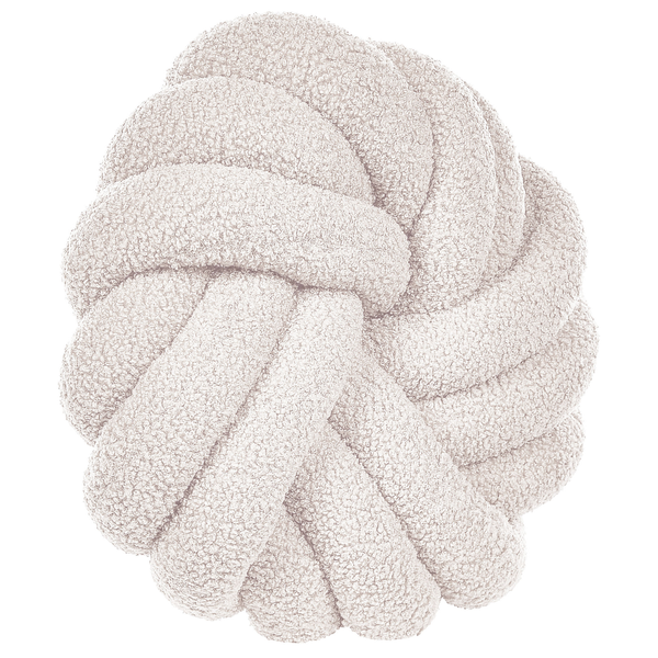 Dekokissen 2er Set AKOLA Bouclé 31 x 31 cm Cremeweiß Ohne Muster