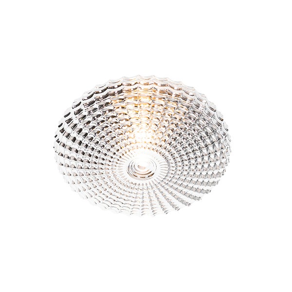Klassische Deckenleuchte schwarz mit Rauchglas 35 cm IP44 - Nohmi